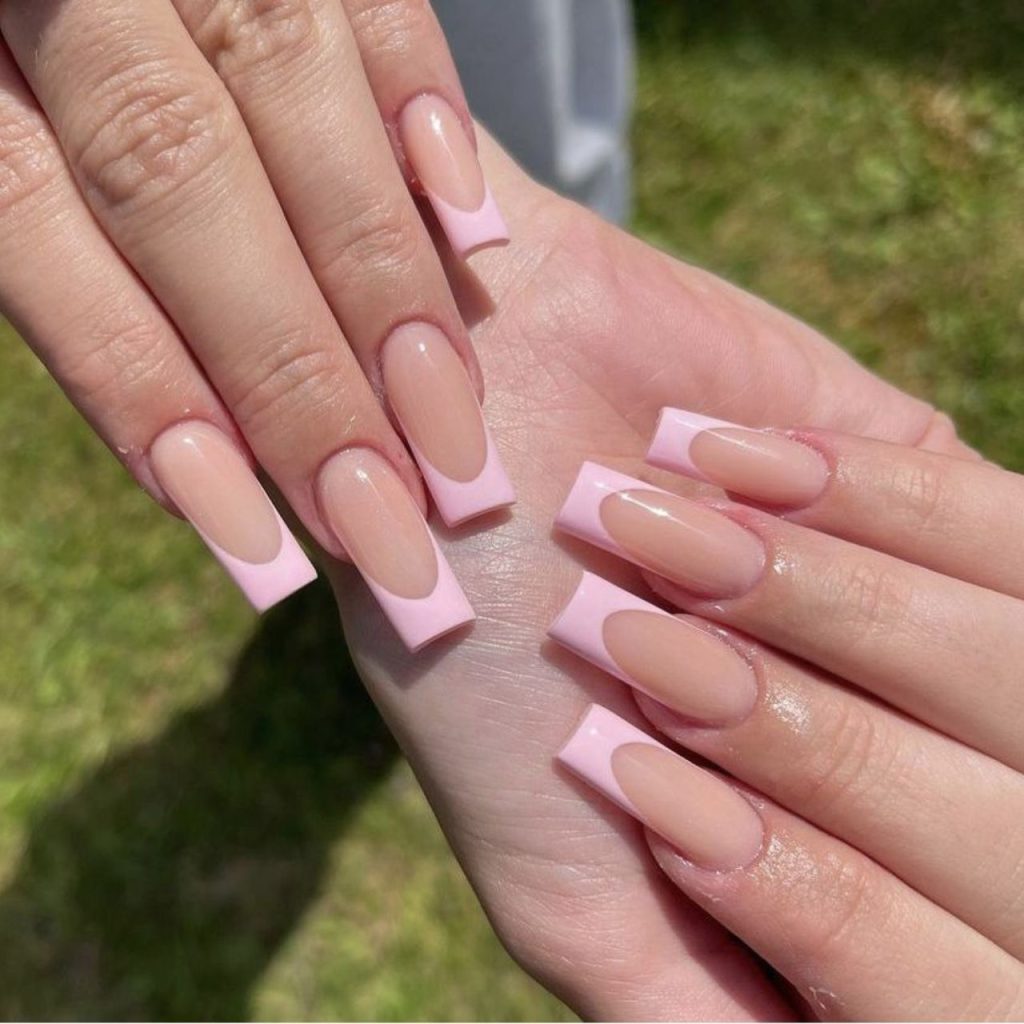 Baby Pink French tip nails
