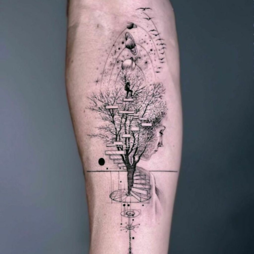 Illusion Tree Tattoos