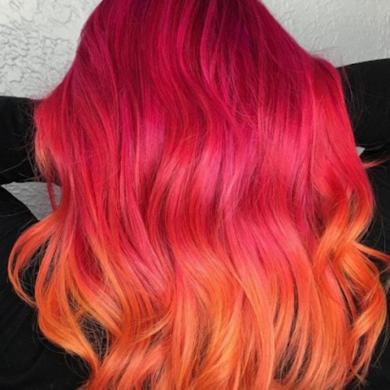 Magenta with burnt orange hair color