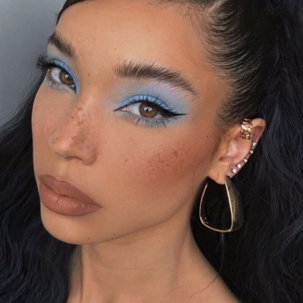 Easter Baby Blue Makeup