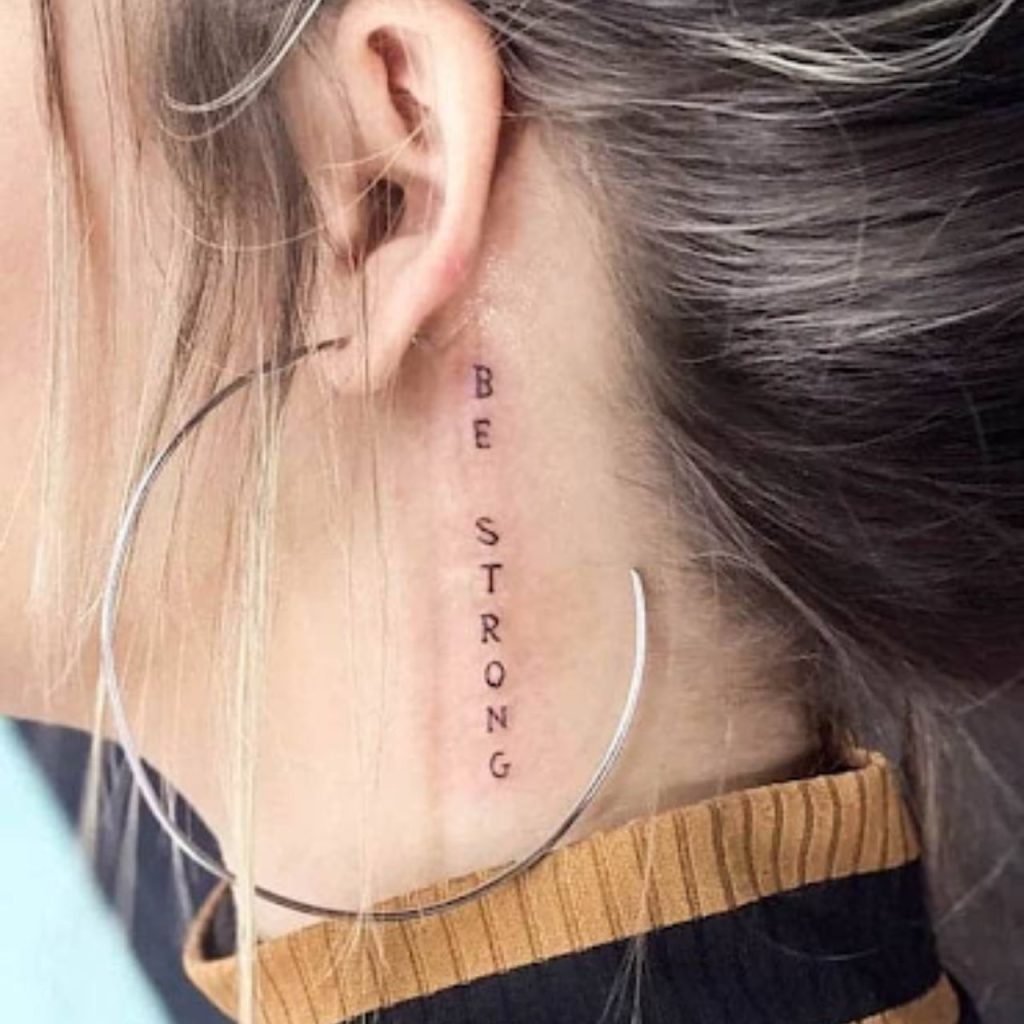Unique Women Side Neck Tattoos