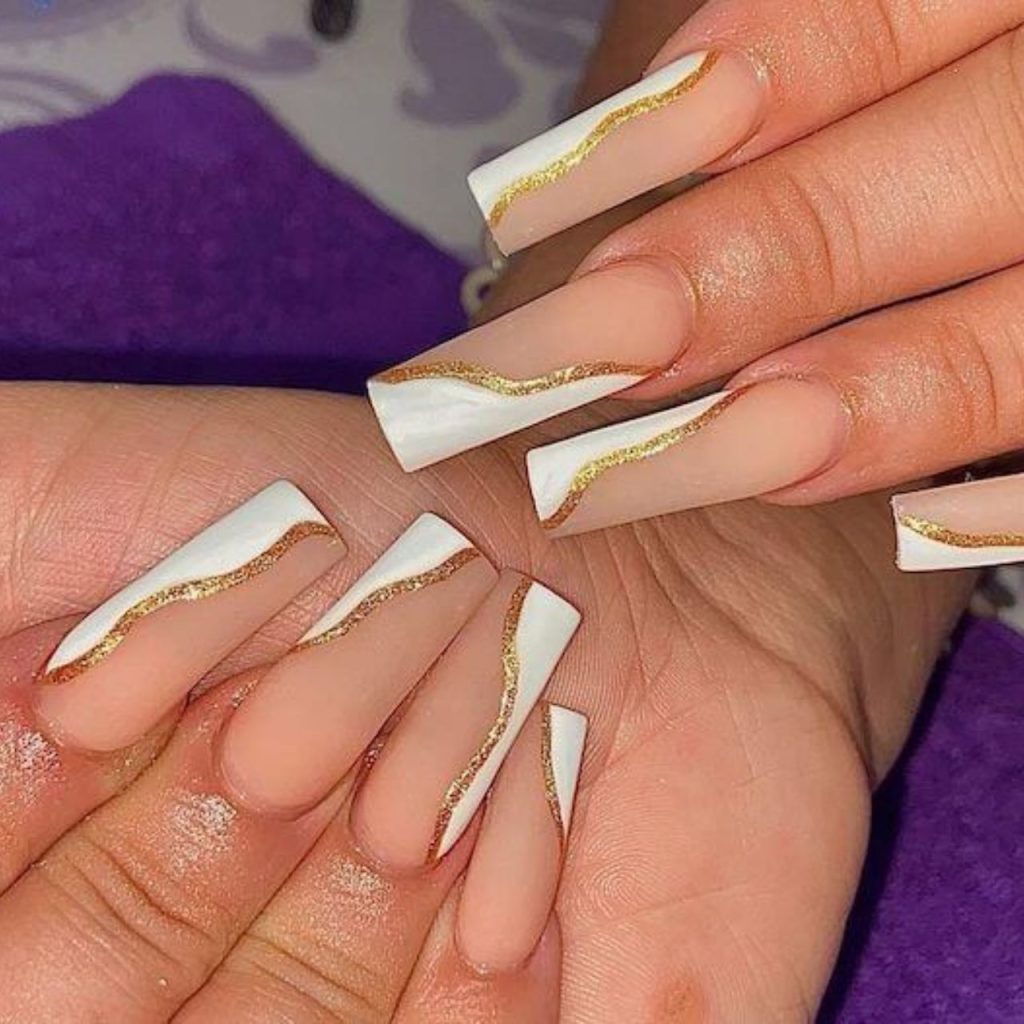 The Gold Rimmed White Nails 