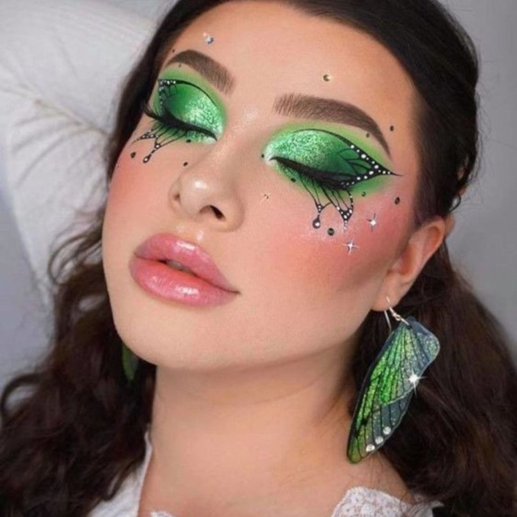 Green Butterfly Eye Makeup Ideas