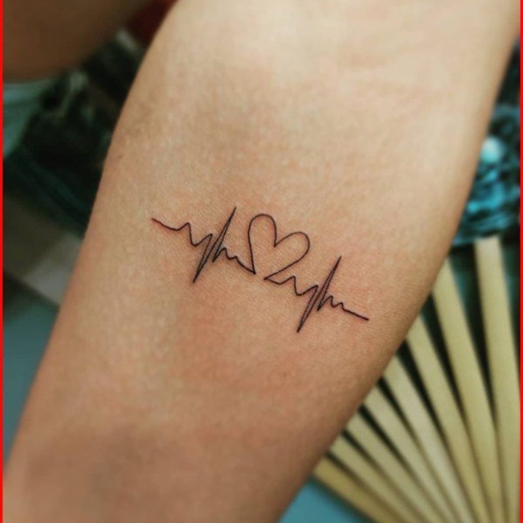Heartbeat Outline Tattoo Ideas