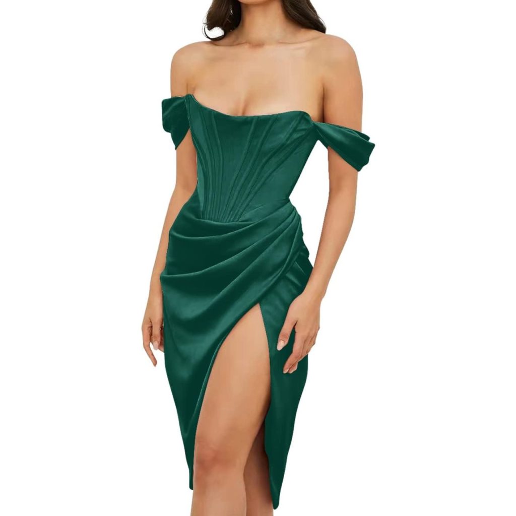Off-Shoulder Cocktail Mini Dress