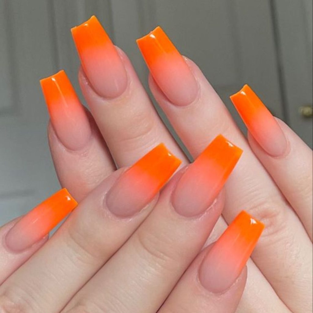 Ombre Nails in Orange