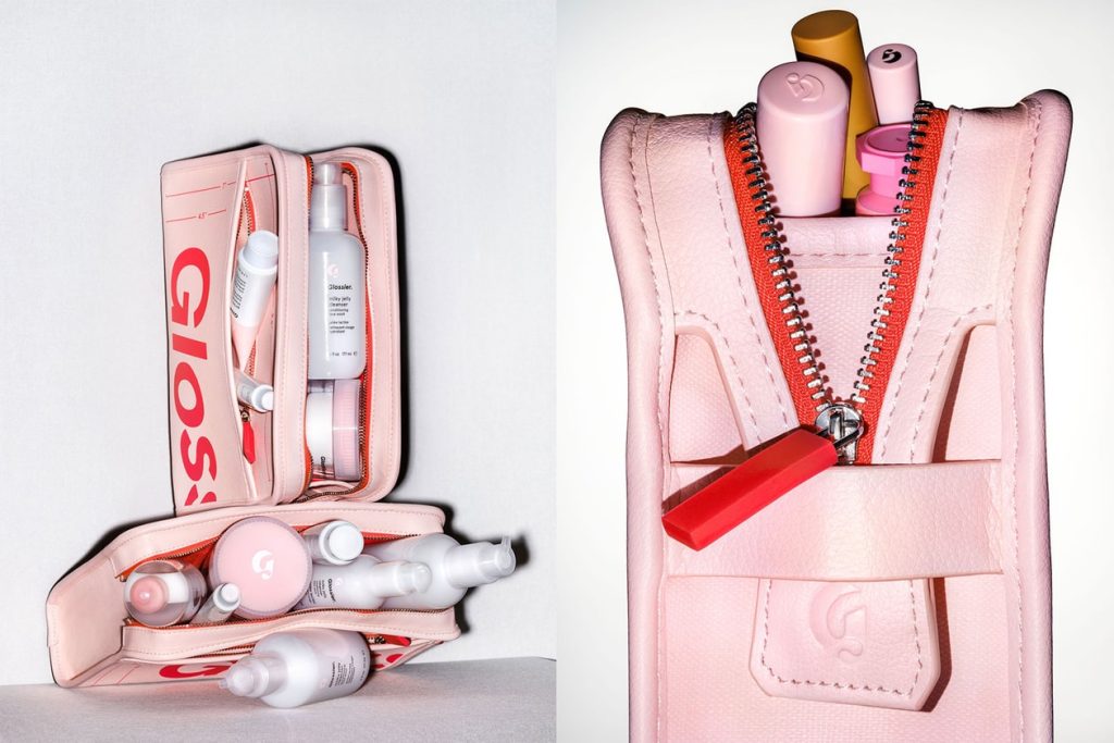 Organization of the Glossier Makeup Bag