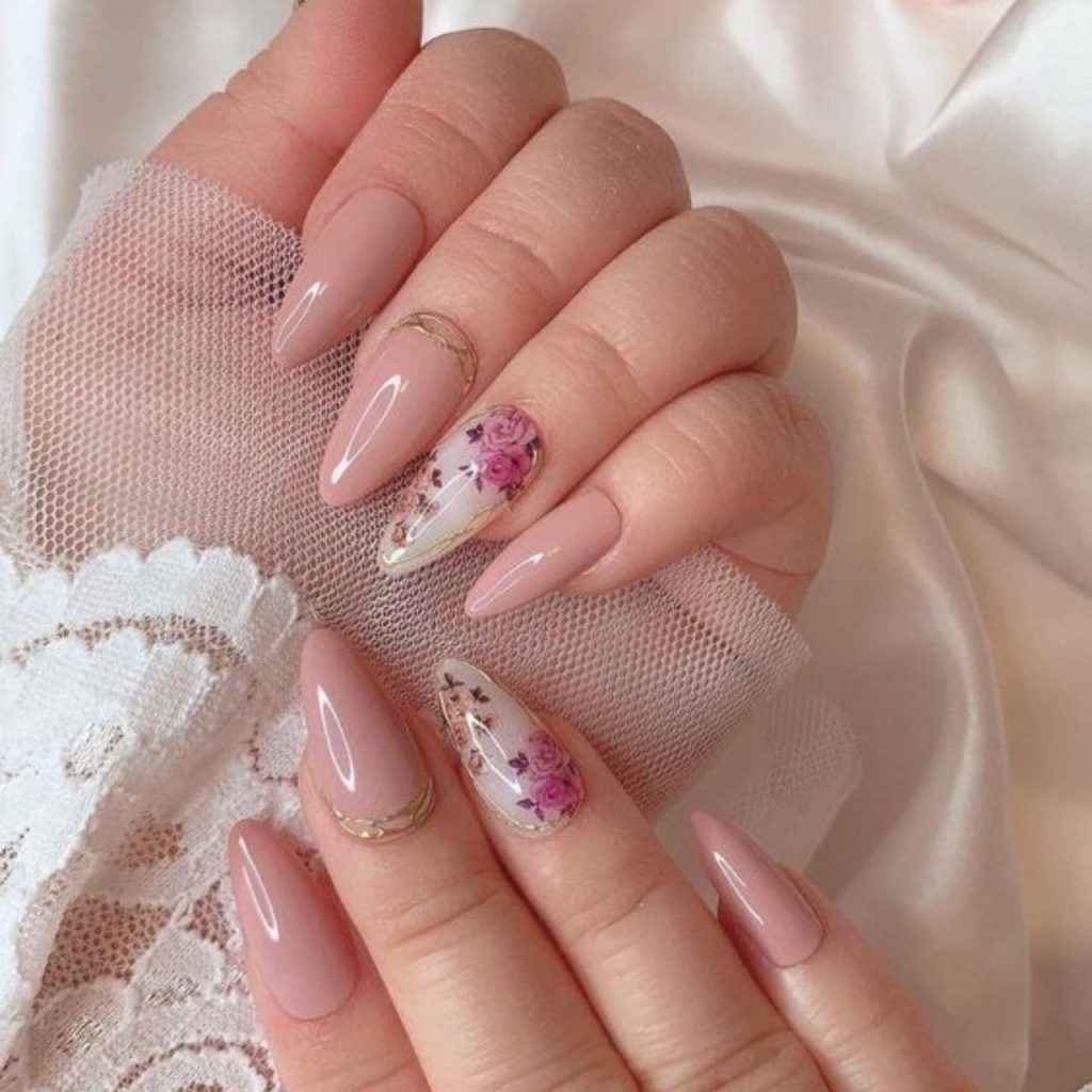 Pink & White Ombre Nails