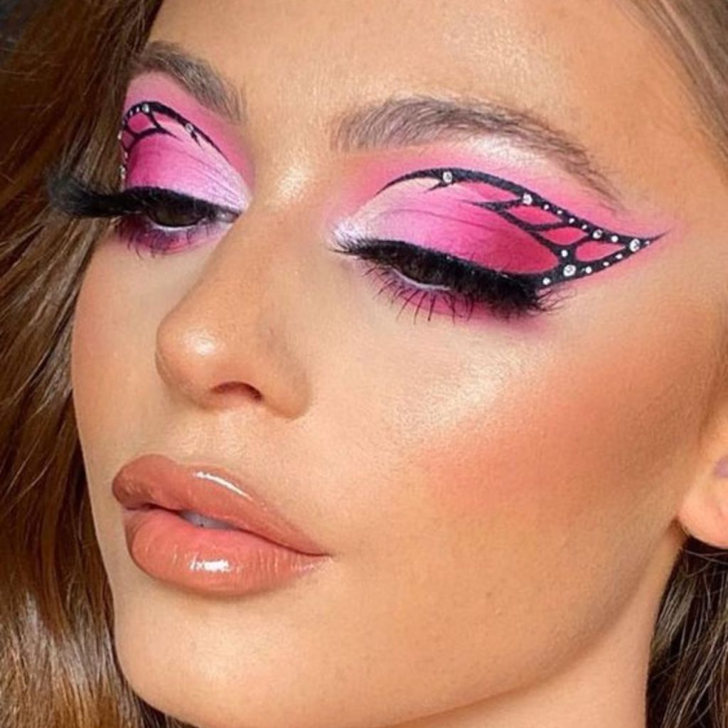 Pink Butterfly Eye Makeup Ideas