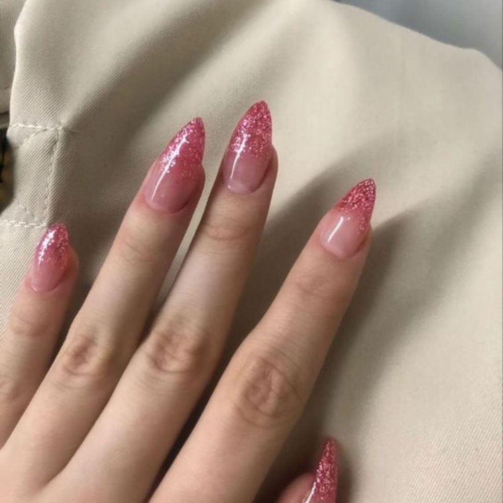 Pink Rose Gold Ombre Nail Designs