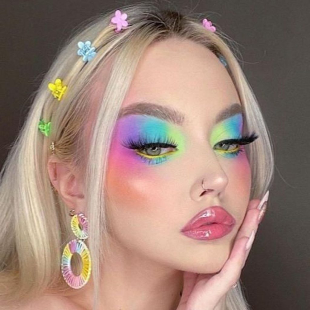 Rainbow Easter Makeup Look