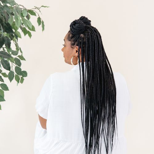 Thin Invisible Locs Hairstyle