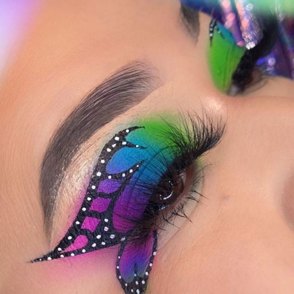 Triple Tone Butterfly Eye Makeup