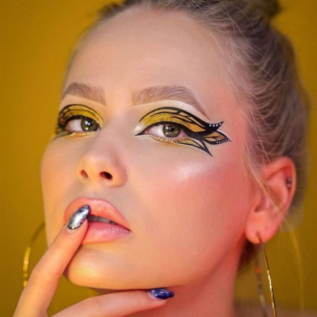 Yellow Butterfly Eye Makeup Ideas