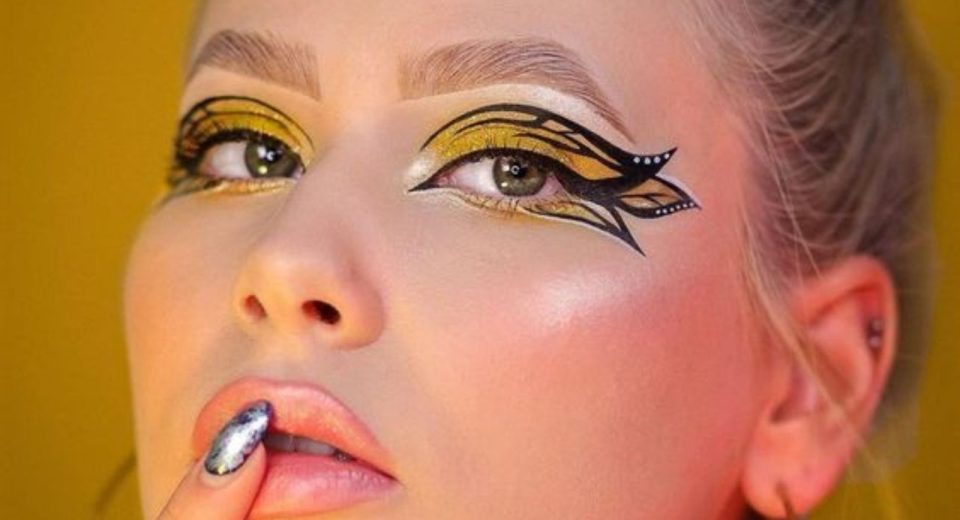 Yellow Butterfly Eye Makeup Ideas