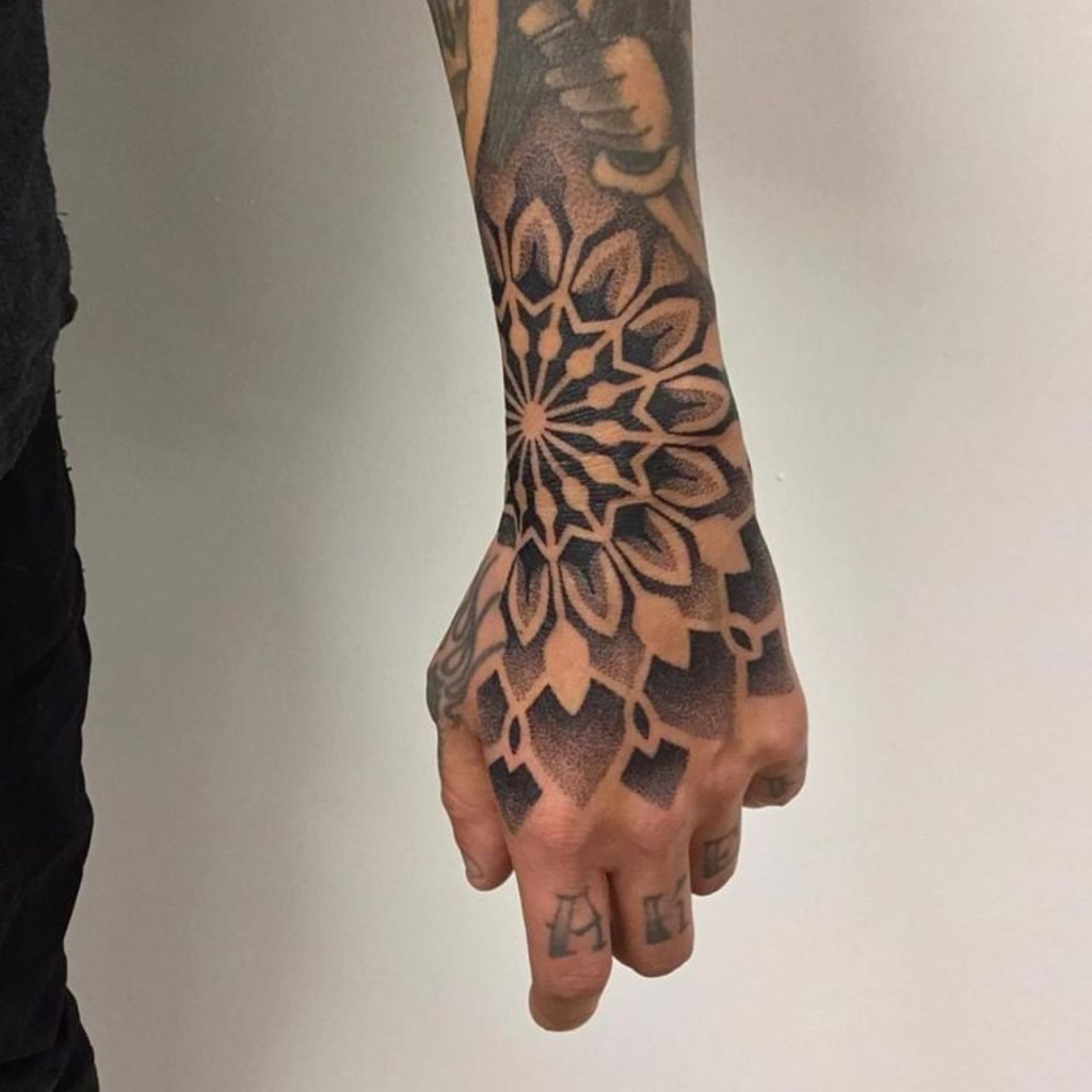 Floral Hand Tattoo Design for Crazy Look