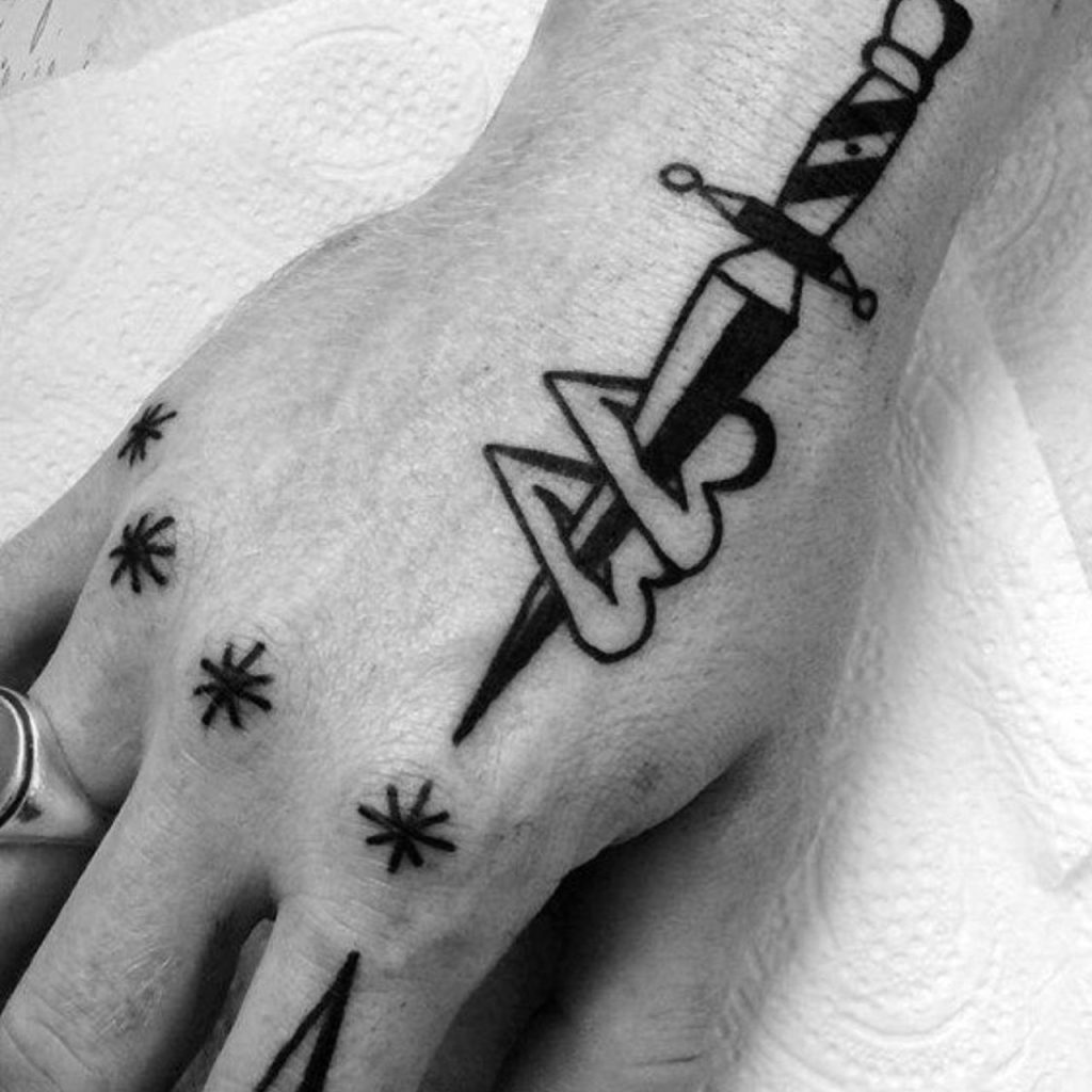 Sword Hand Tattoo Design for Crazy Look