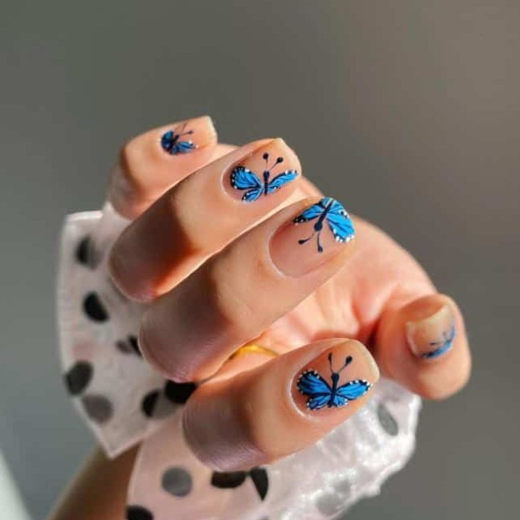 All Natural Butterfly Nail Designs for a Glamorous Look