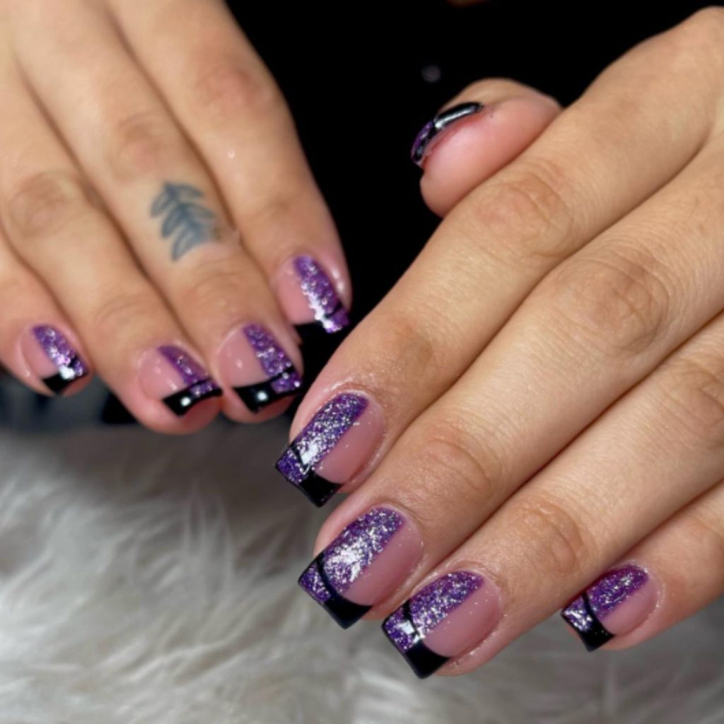  Shimmery Black and Purple