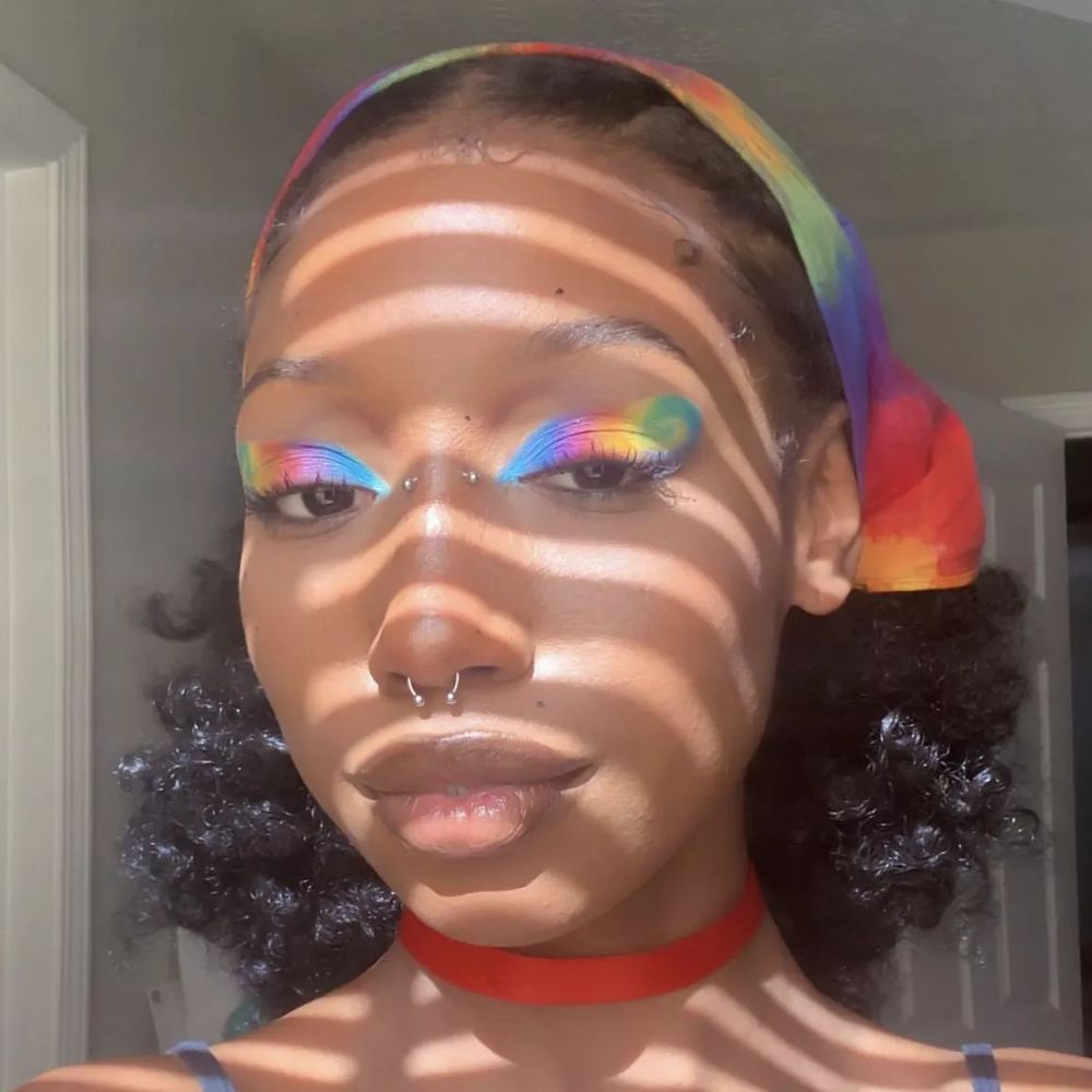 Bold Rainbow Makeup Look