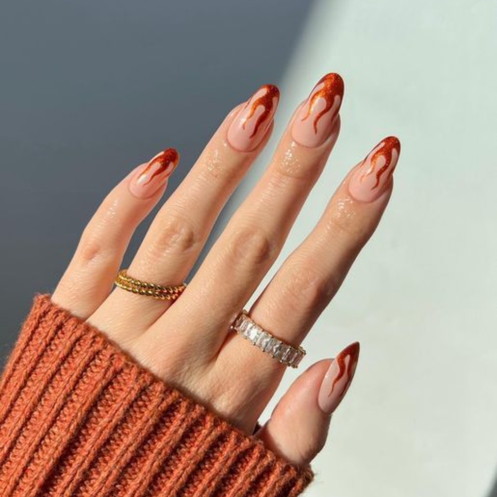 Mocha Winter Nail Designs For Graceful Look