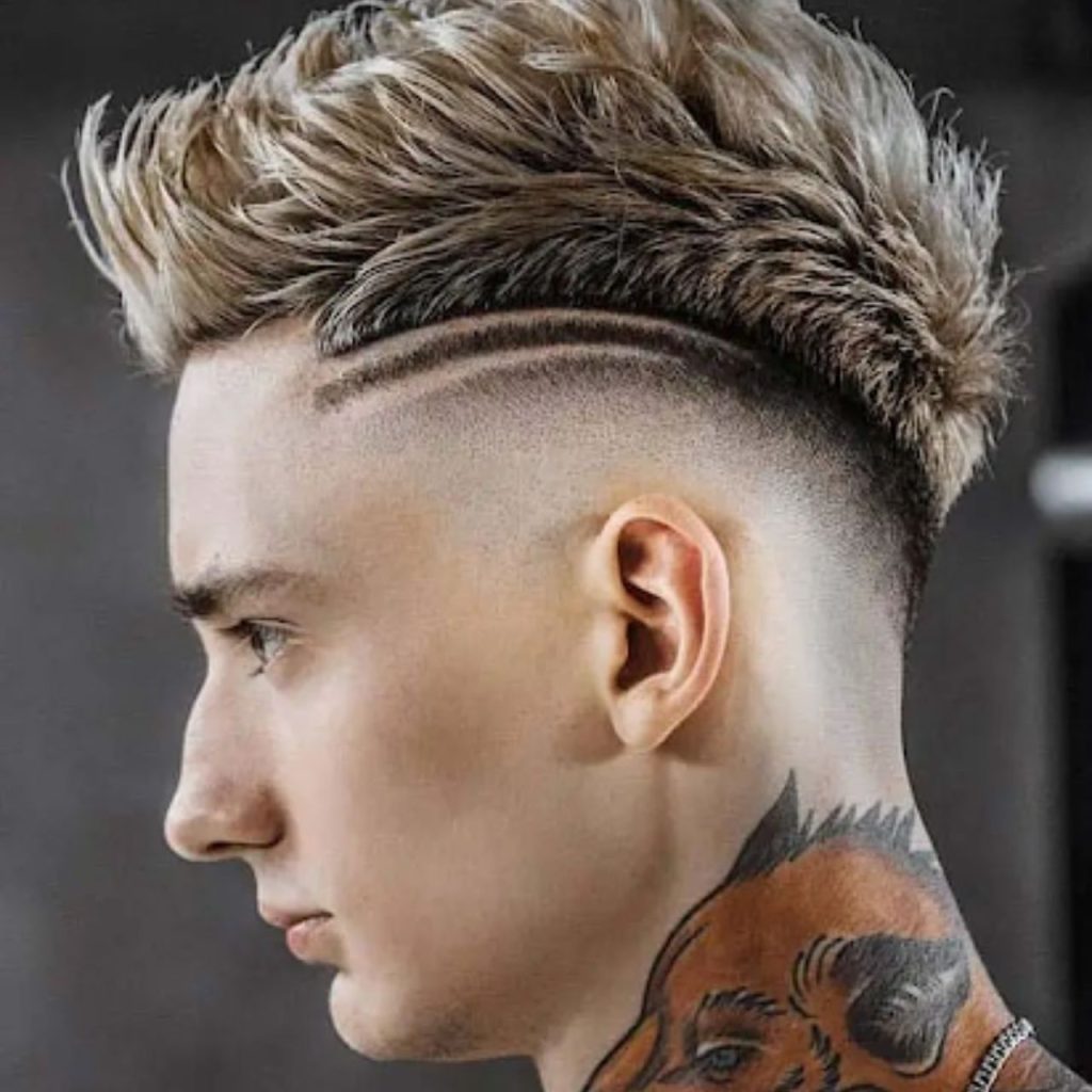 Chic Spikes Drop Fade Haircut for Men Sexy Look