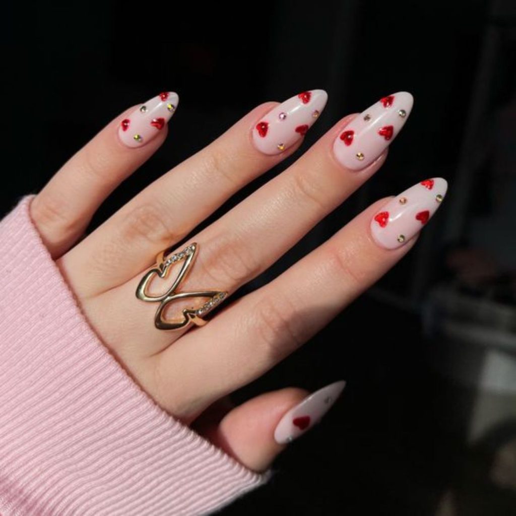 Chrome Heart Nail Designs for Chic Look