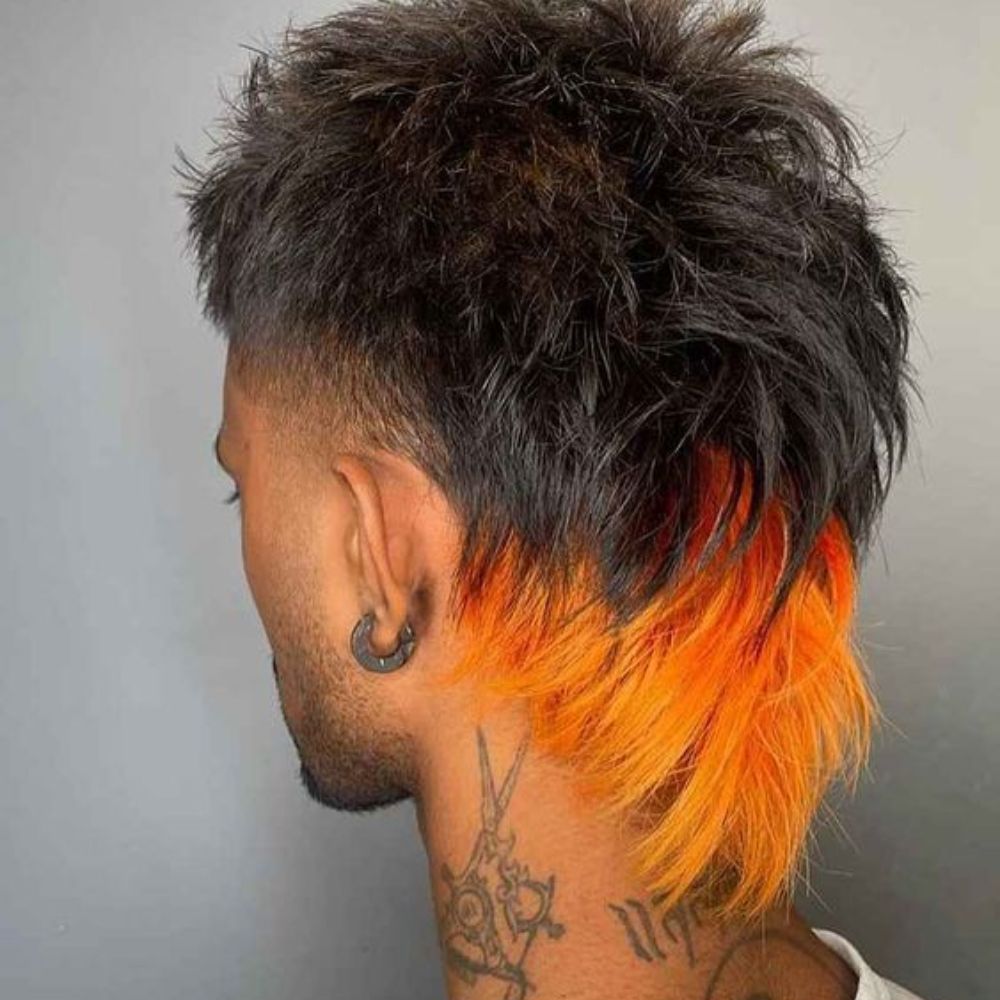 Color Accent Burst Mohawk For A Bold Look