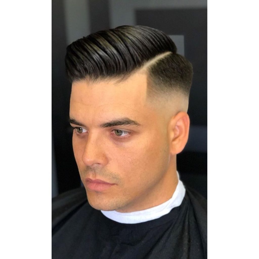 Comb Over Mid Drop Fade for Chic Modern Look