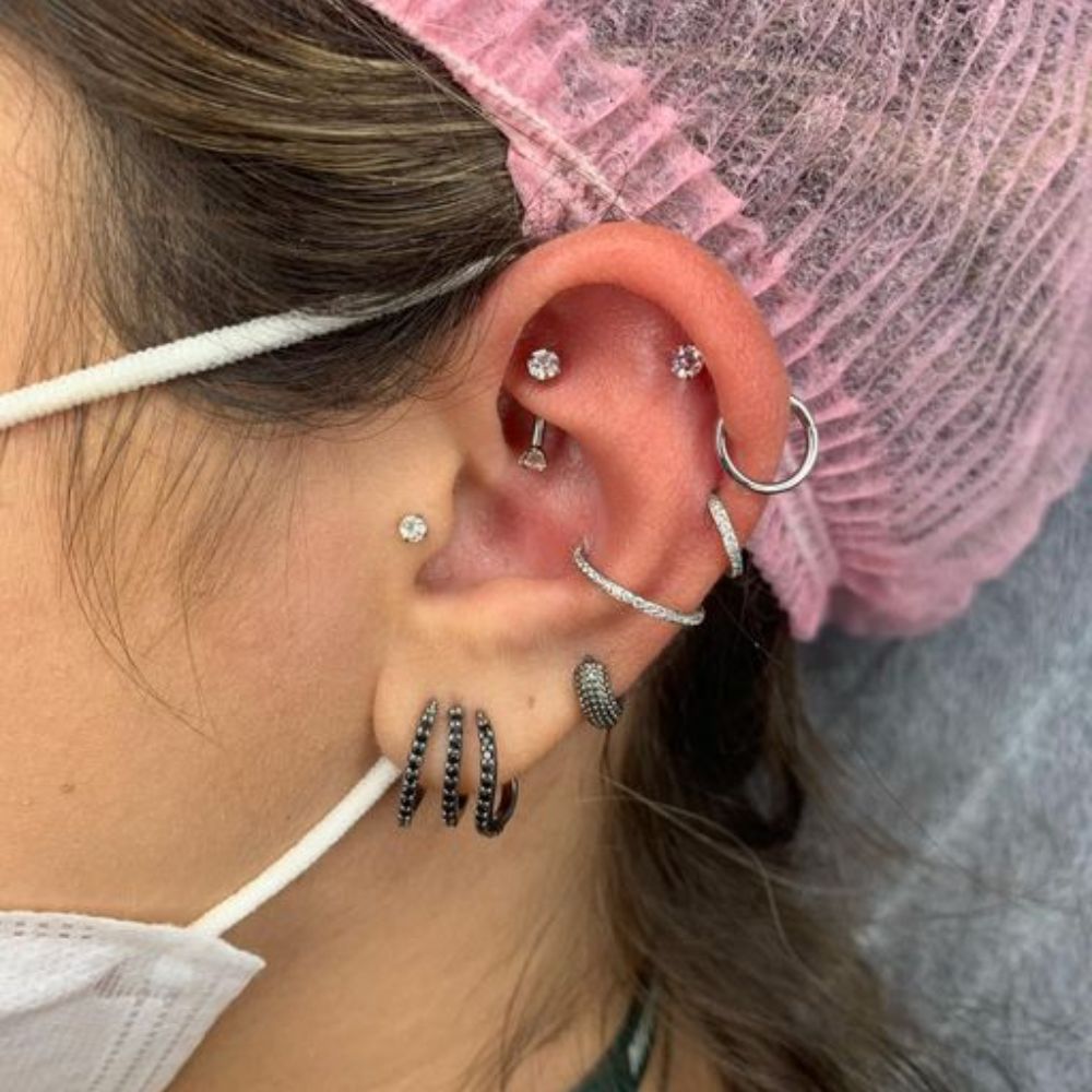 Double Conch Piercing for Women