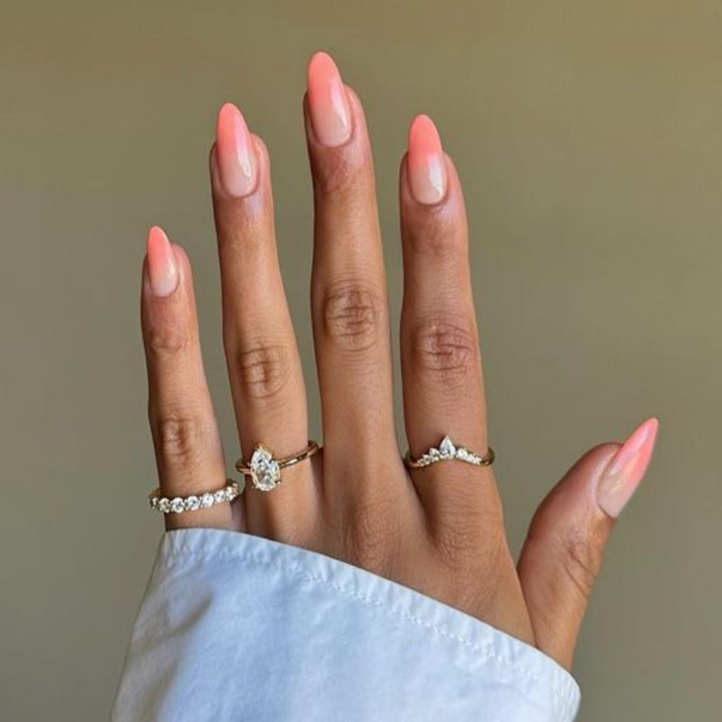 Coral Inspired Summer Short Coffin Nails