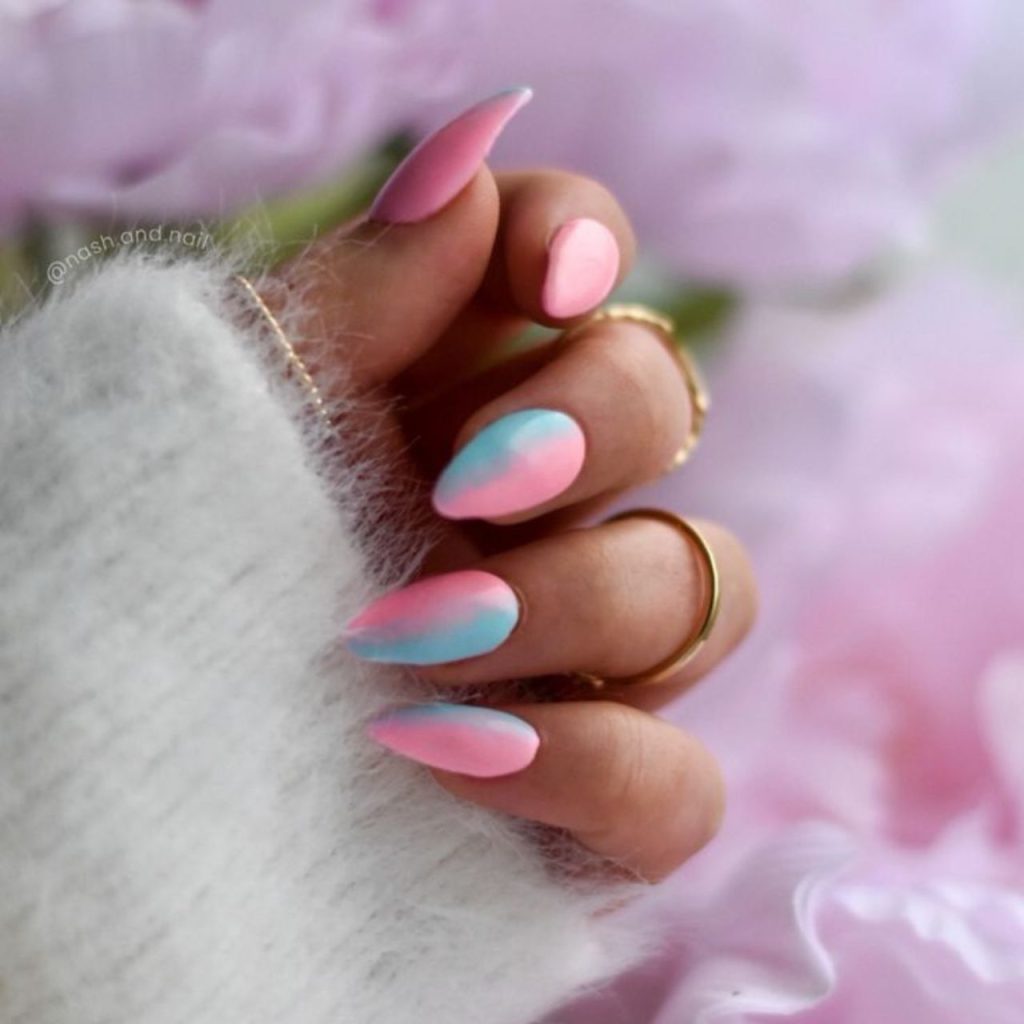 Cotton Candy Acrylic Nails