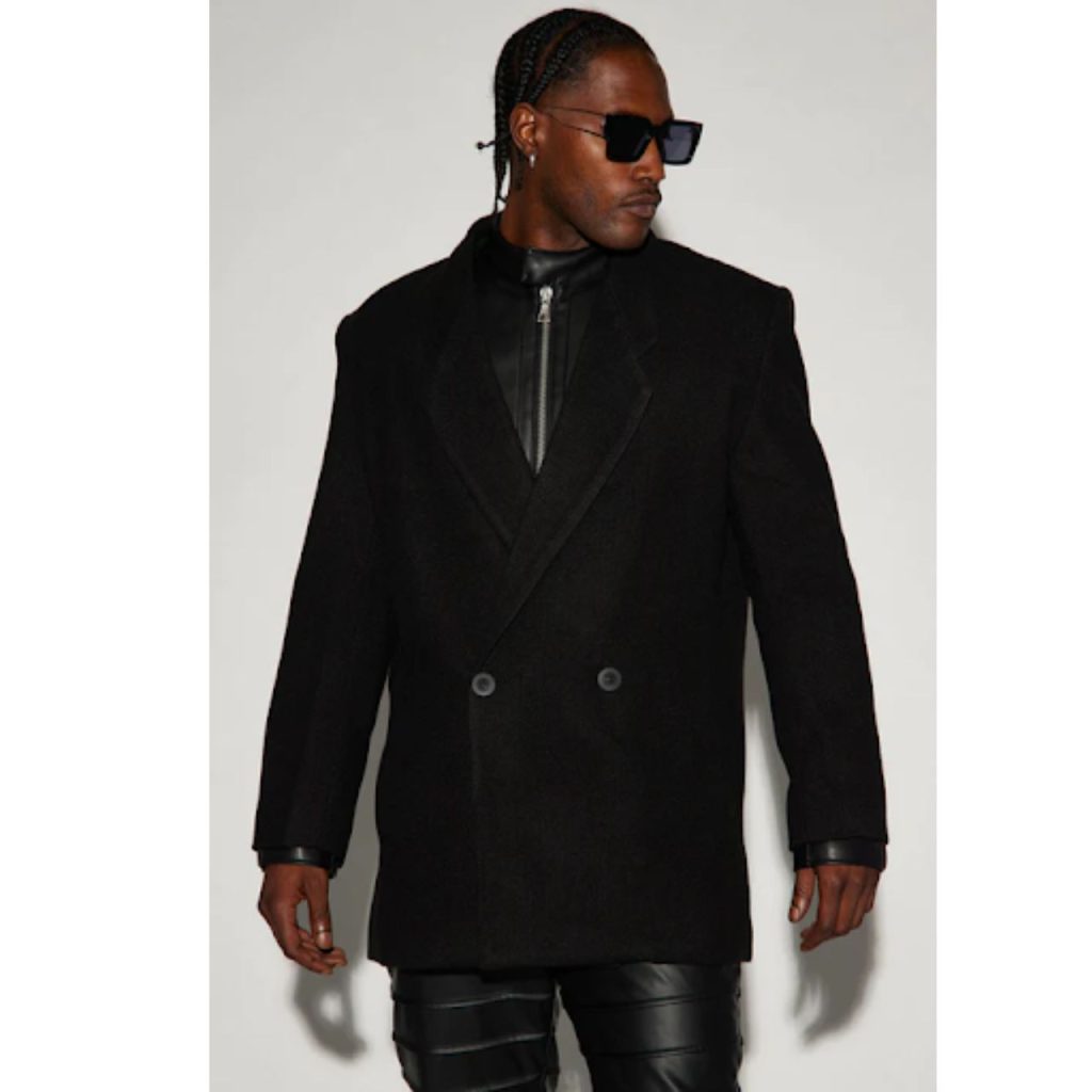 Double-Breasted Suit Jacket Black 