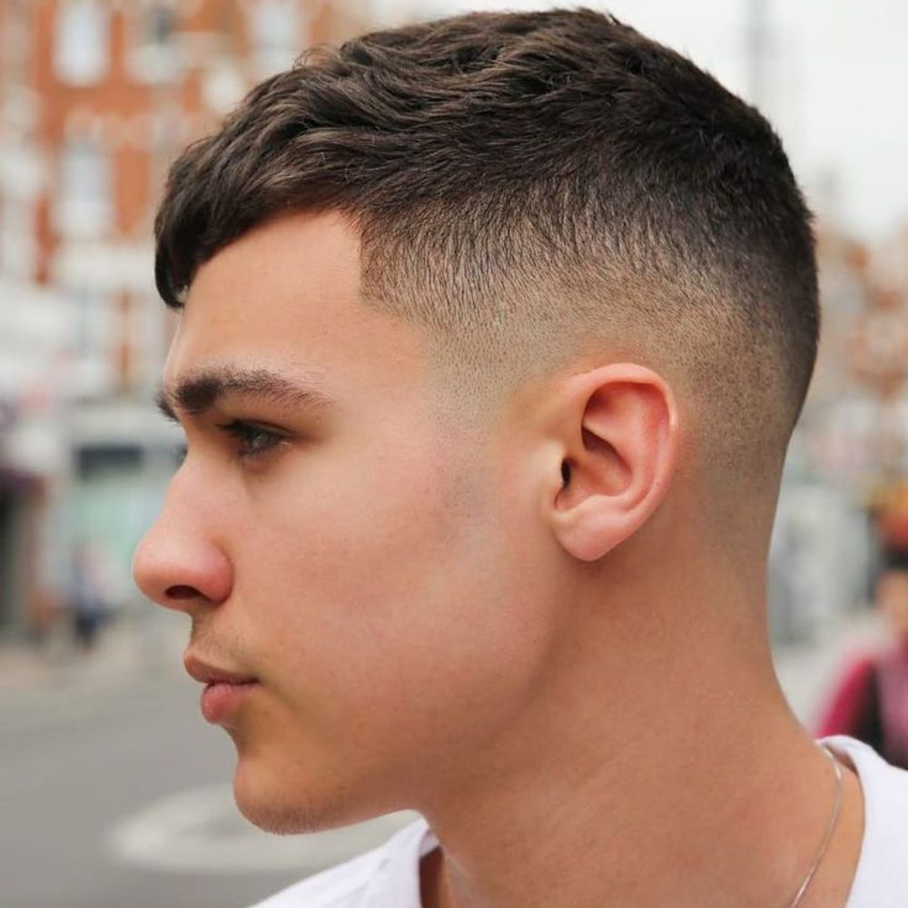 Elegant revolutionary Burst Fade Haircut For A Bold Look