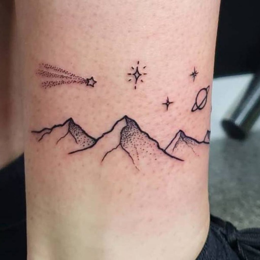 Falling Star Tattoo for Chic Look