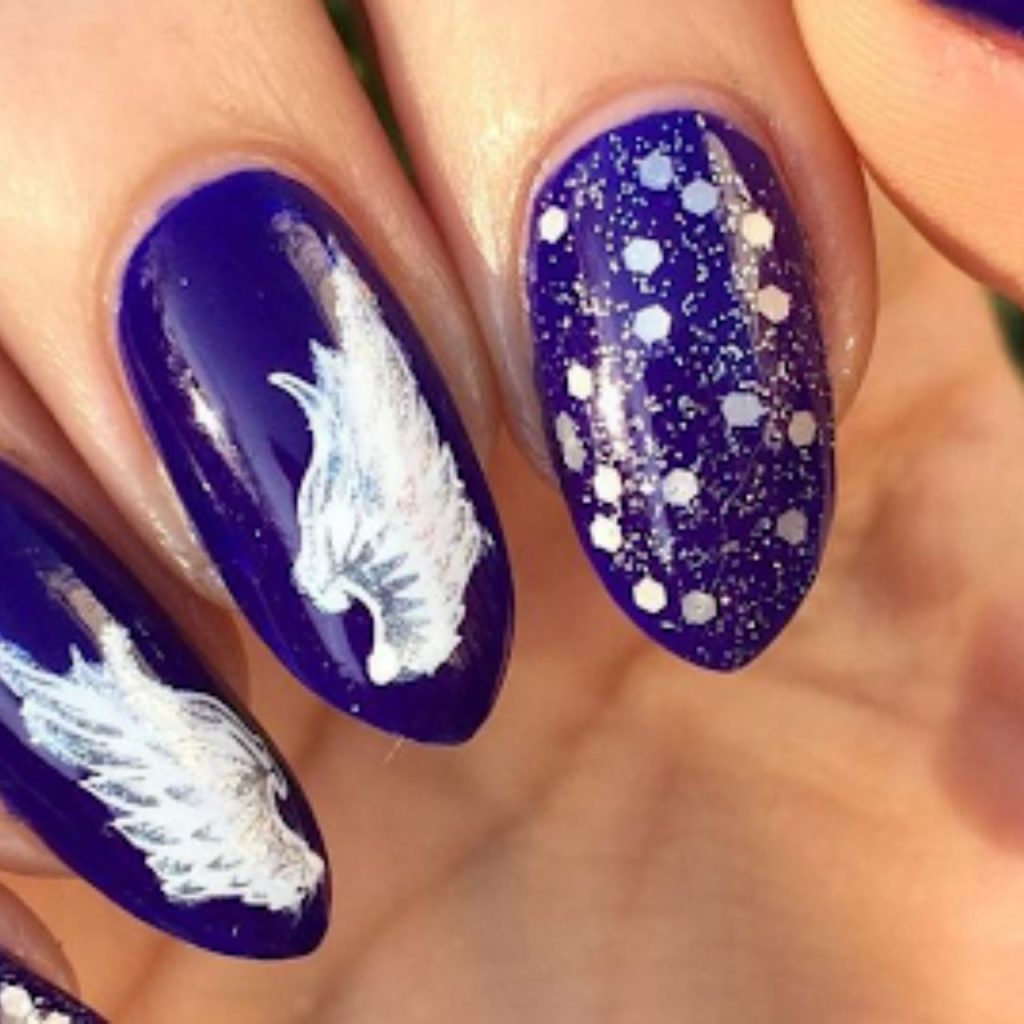 Heaven Purple Nails for Chic Manicure