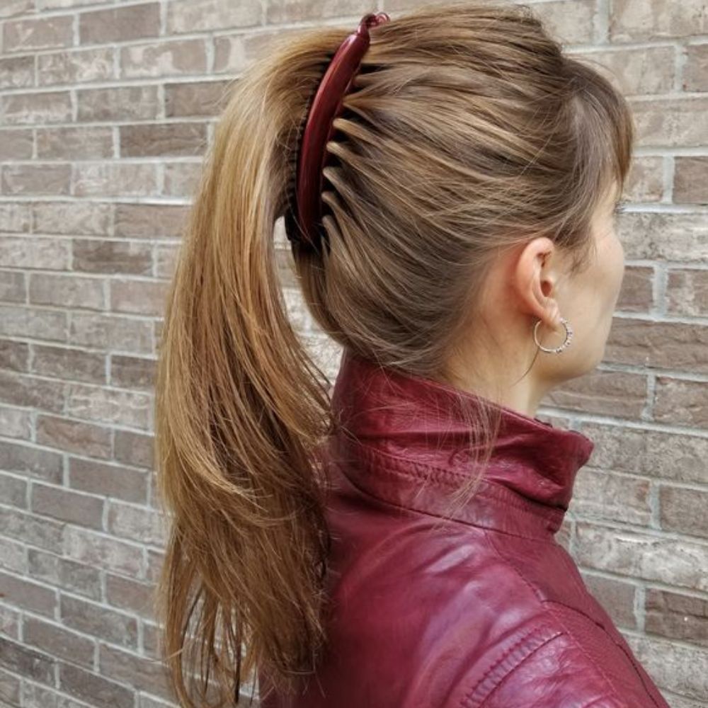The High Ponytail Banana Clip Hairstyle