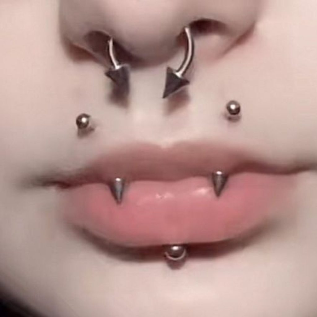 Lip and Angel Bite Piercing