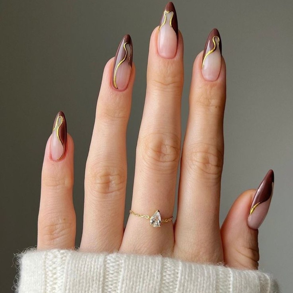 Maillard Style Winter Nail Designs For Graceful Look