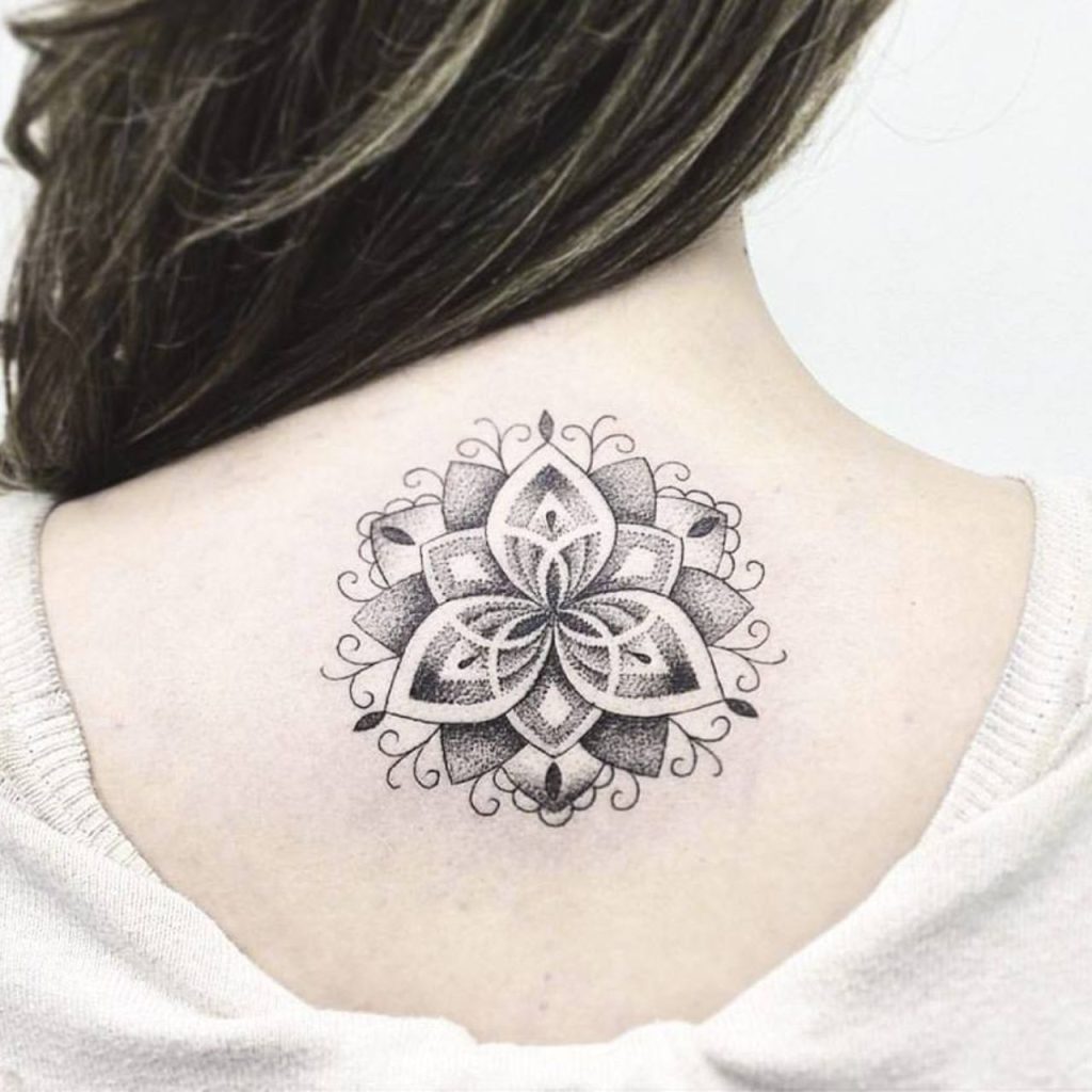 Mandala Flower Tattoo for Dazzling and Spiritual Look