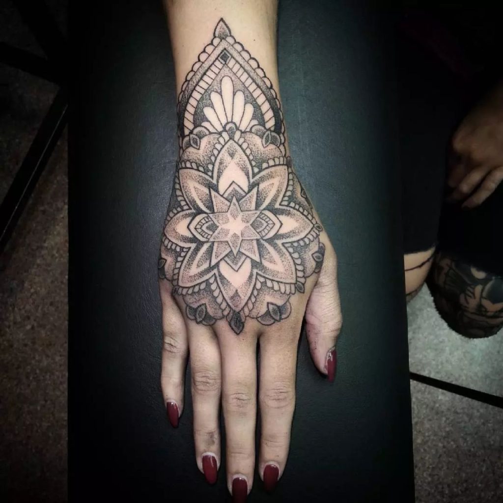 Mandala hand Tattoo for Dazzling and Spiritual Look