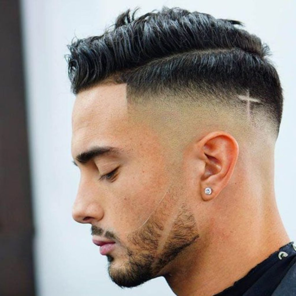Middle Bald Mid Drop Fade for Chic Modern Look