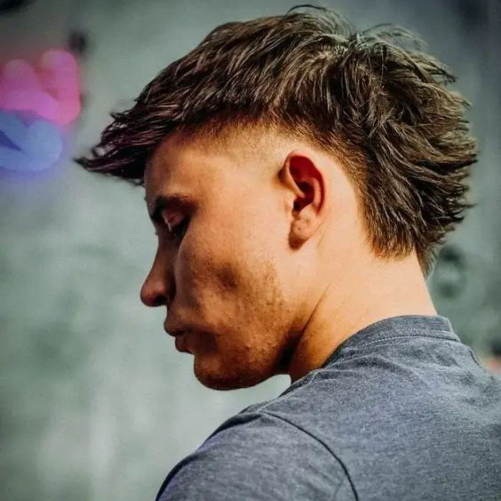 Mullet Burst Fade Haircut For A Bold Look