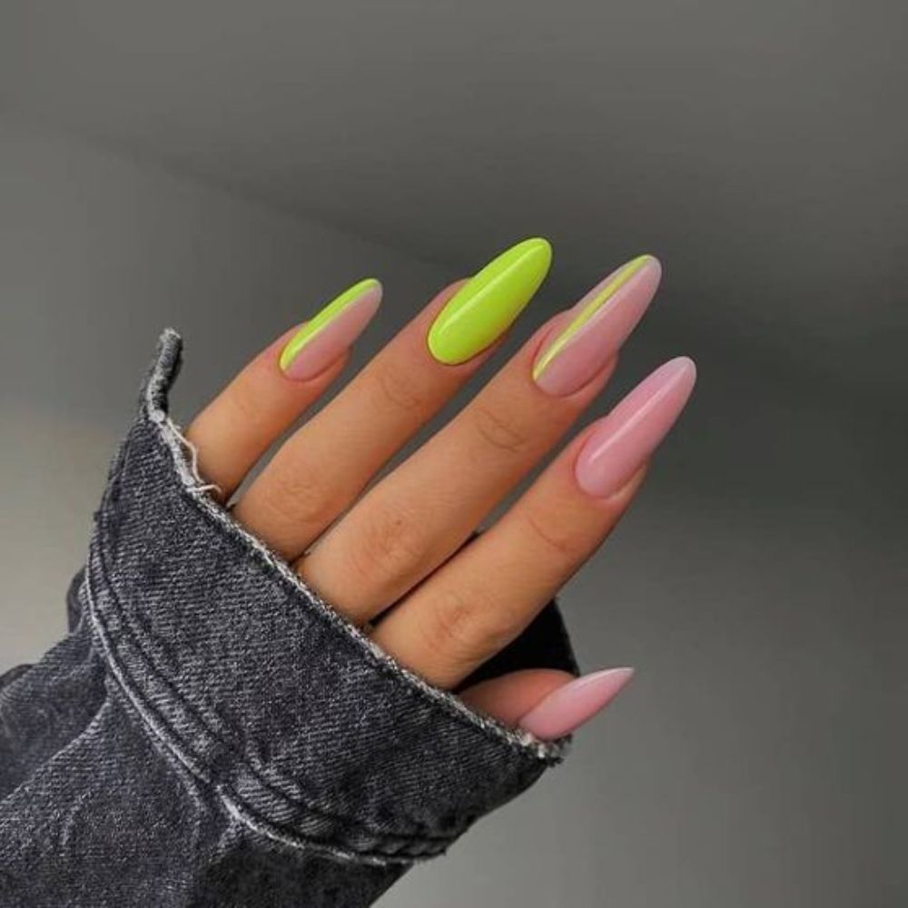 Neon Acrylic Nail Designs for Women for a Chic Look