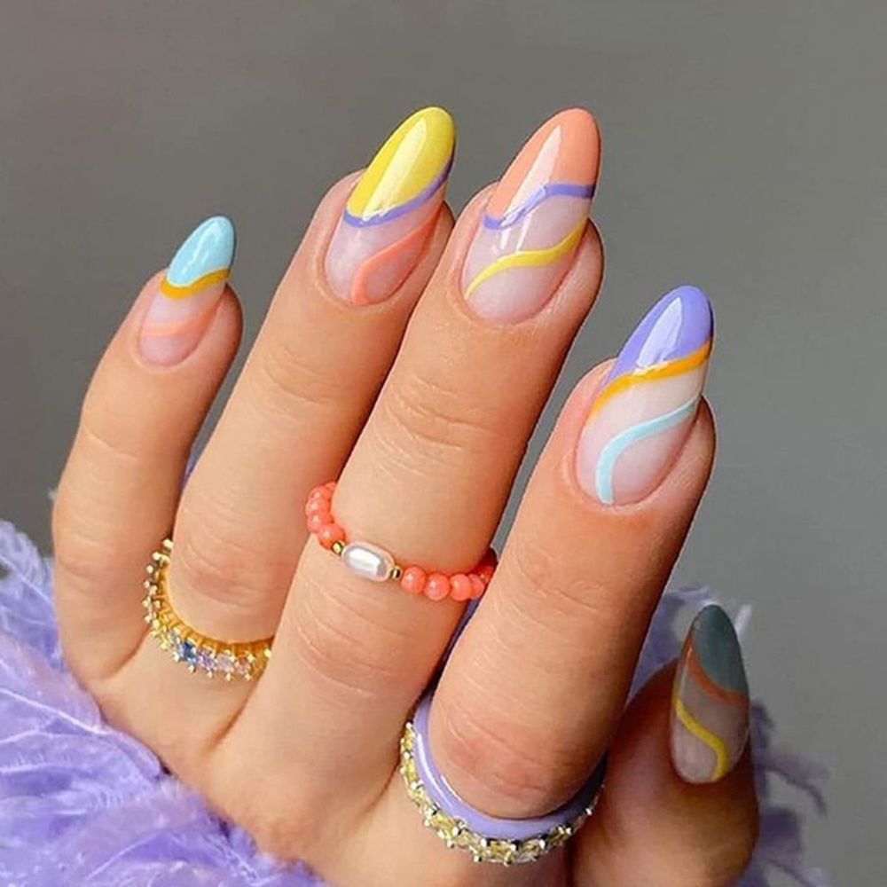 Neon Splash Nails for your Galm Birthday Look