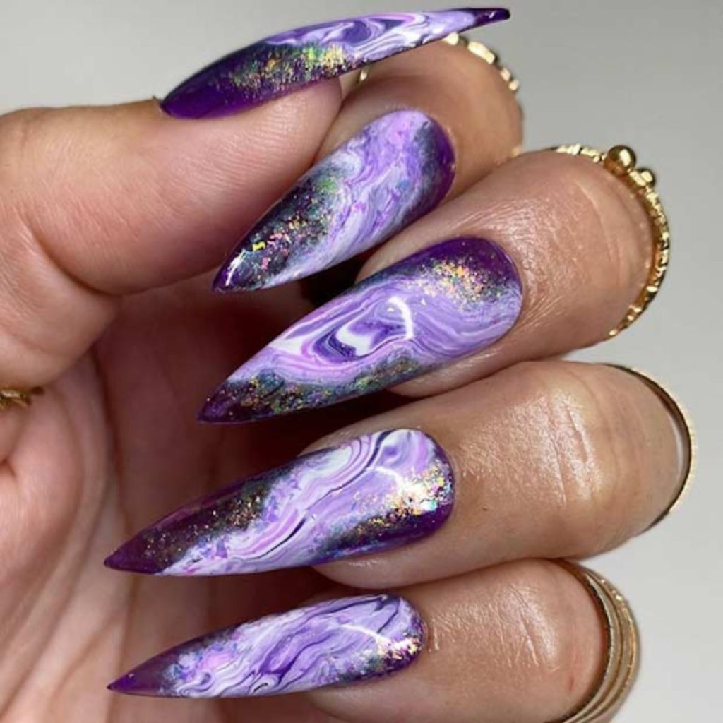 Nice Purple Nails for Chic Manicure