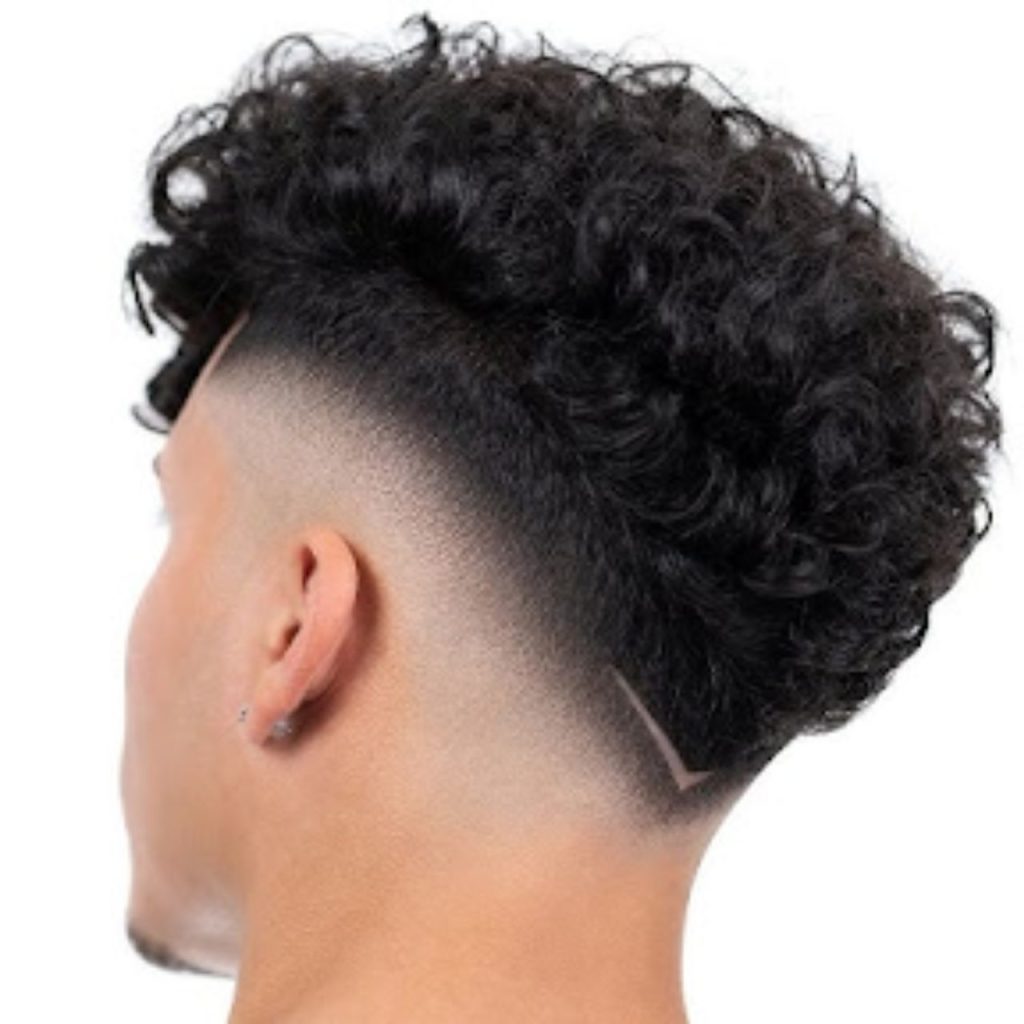 Nike Logo Drop Fade Haircut for Men Sexy Look