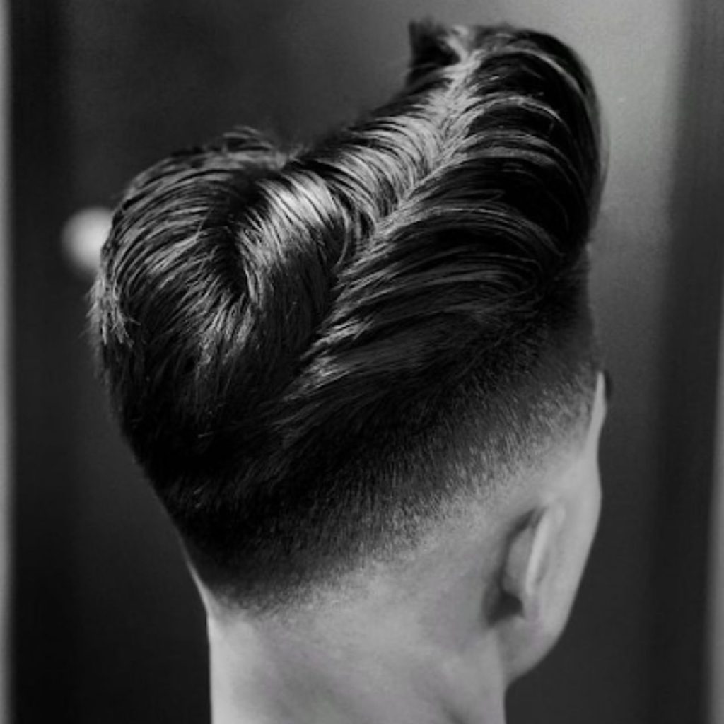 Pompadour Drop Fade Haircut for Men Sexy Look