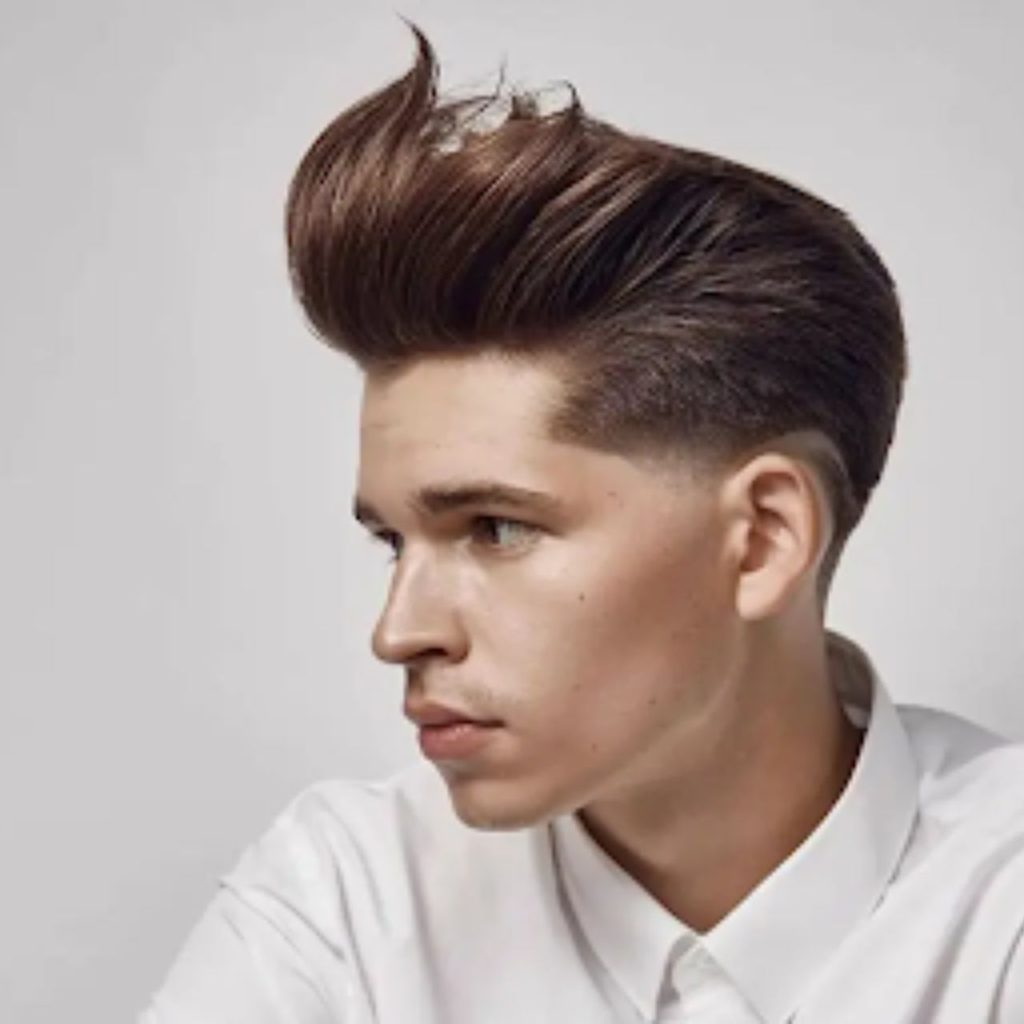 Pompadour Low Taper Haircut for Edgy Look