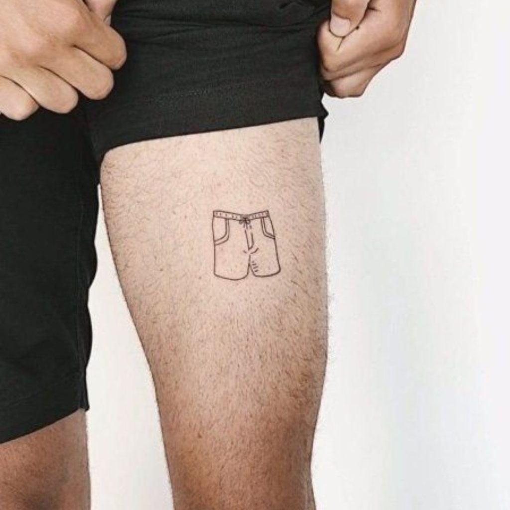 Small Thigh Tattoos Men for Bold Statement